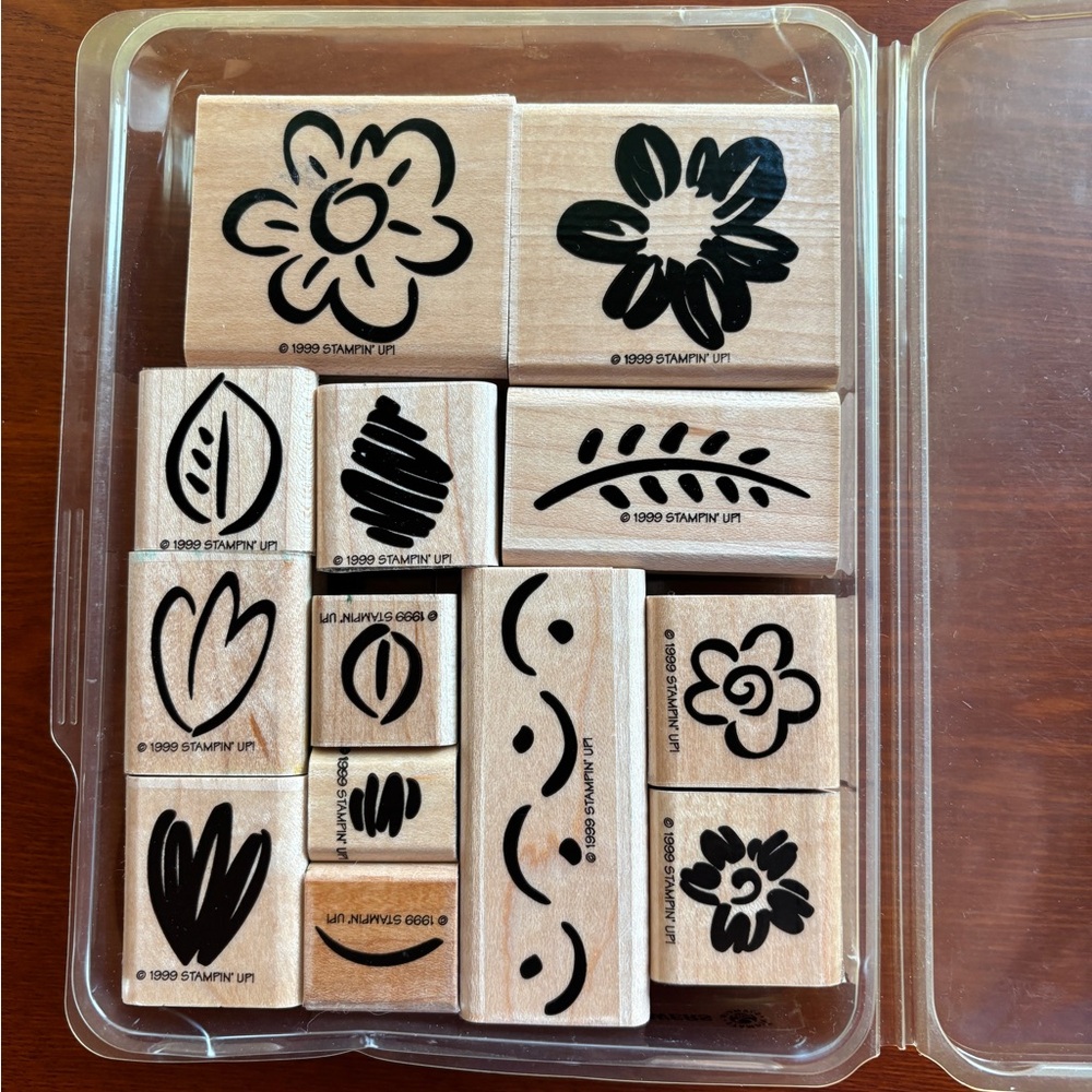 Stampin' Up! Fanciful Flowers RETIRED 1999 Stamp Set Scrapbooking Card Making